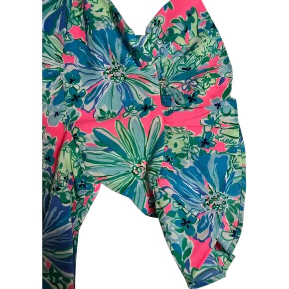 Lilly Pulitzer Darlah Flutter Sleeve Top Soleil Pink Good Hare Day Size M NWT - Picture 5 of 13